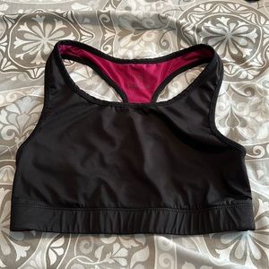 Double-sized Pink/Black Sports Bra
